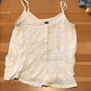 abercrombie and fitch white blouse